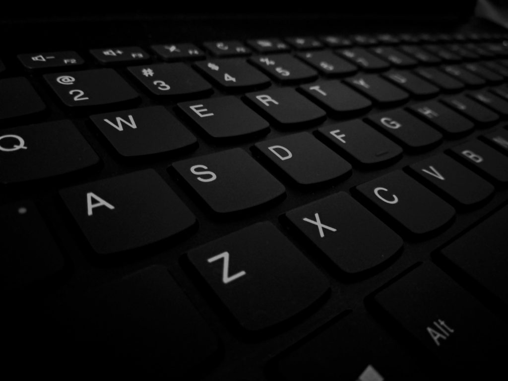 Black and white keyboard